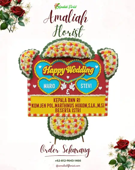 Papan Bunga Pernikahan Gondowido